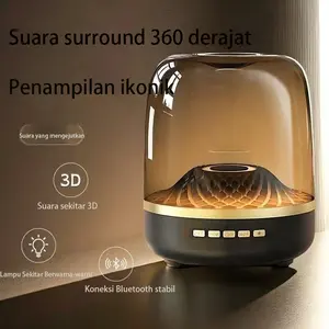 2026Speaker Bluetooth Aura Studio 4 2026, Penggunaan di Rumah, Mode Volume Tinggi & Rendah, Pertunjukan Cahaya Berwarna-warni, Fungsi Pencahayaan Sekitar, Kualitas Suara Luar Biasa, Sistem Suara Surround 360°, Versi Bluetooth 5.4