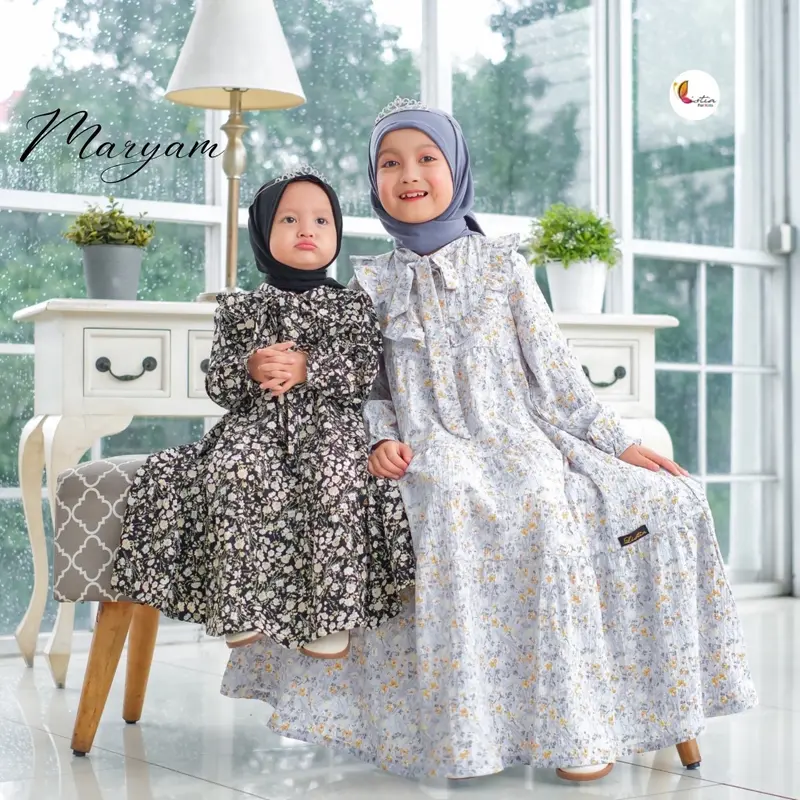Gamis Anak MARYAM- Baju Gamis Anak Perempuan Usia 0-12 Tahun Crinkle Premium by Listiaforkids 7