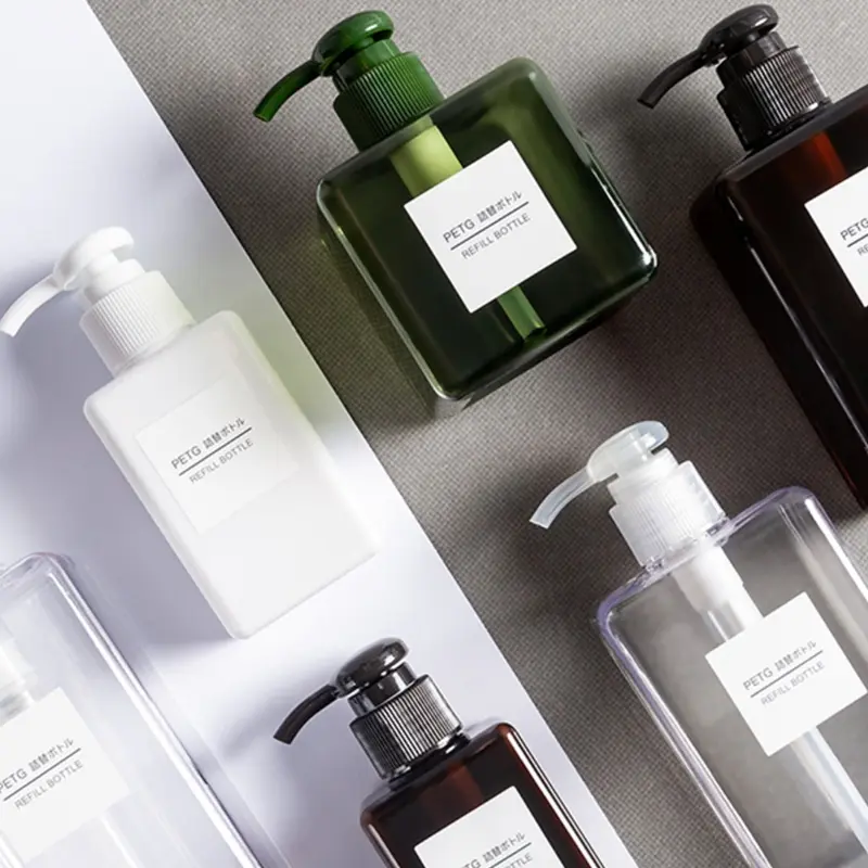 Botol Sabun Soap Dispenser Lucu Botol Pump Botol Sabun Cair Aesthetic Bentuk Kotak Bahan Petg
