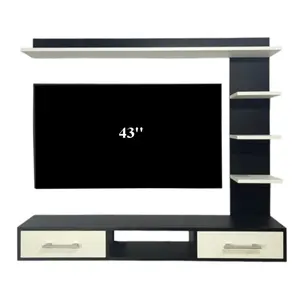 Set furniture Rak TV Dinding Minimalis / Meja TV Tempel Dinding 32-42 in Panjang 120 cm kayu estetick / Lemari TV minimalis