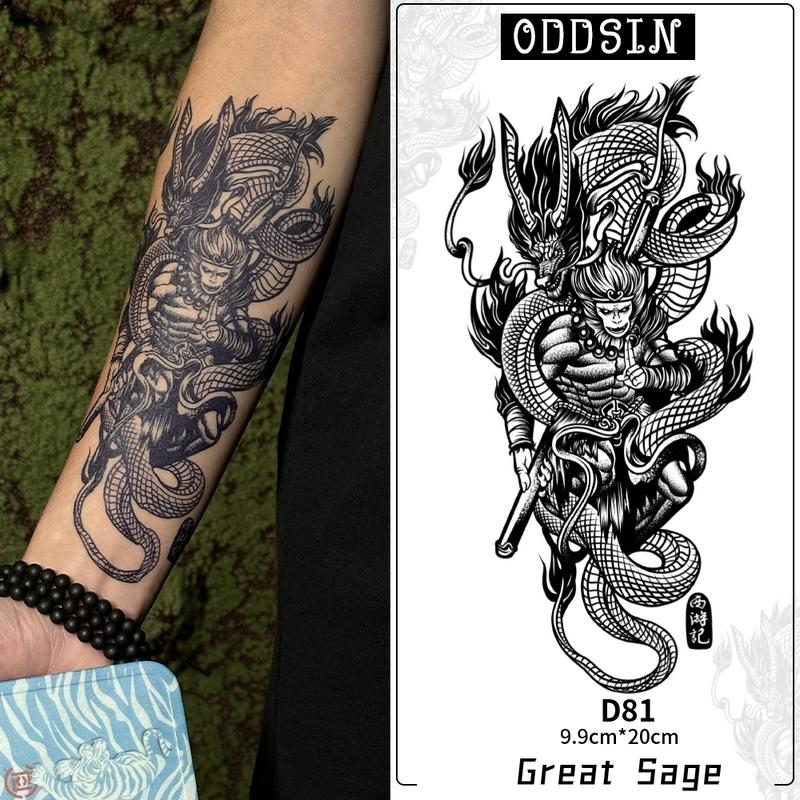 Hình Xăm Tạm Thời, Không Thấm Nước, Lâu Trôi, Hình Xăm Tiên Tri Tuyệt Vời, Tương Đương Với Hình Xăm Thiên Đường, Dán Trong 15 Ngày