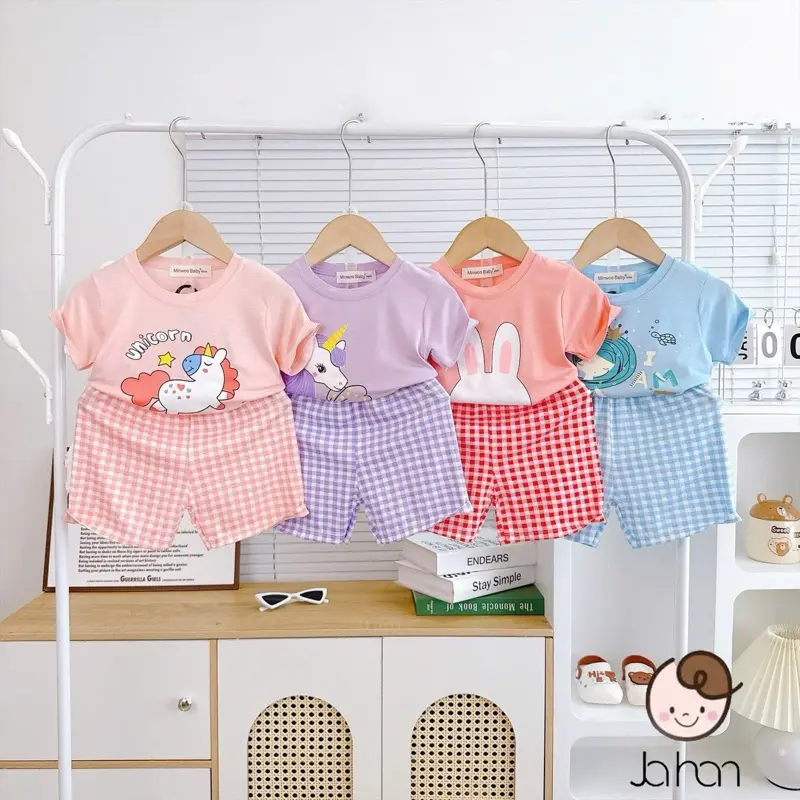 Đồ bộ thú cưng yêu thích cho bé gái- vải thun lạnh thoáng mát hoạ tiết năng động cute thoải mái/ hàng chính phẩm