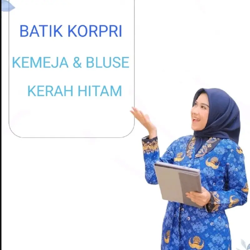 baju korpri wanita terbaru 2025 kerah hitam ( bulat blus ) full furing // Cewek Katun Muslim  Atasan Panjang 1