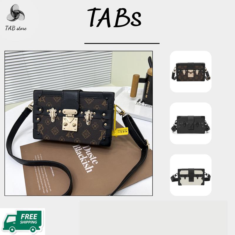 Túi đeo chéo nam nữ đinh tán dạng hộp cao cấp S01,  Bag Đeo Vai Da, Túi cốp, Túi đinh tán