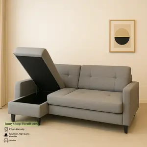 Sofa Bed Lamian Storage - Sofa minimalis - Sofa L putus - Sofa 3in1 - Sofa bed