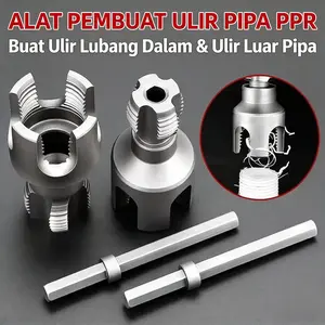 Power Tool Accessories PRECISI TINGGI! Alat Pembuat Ulir Pipa PPR 2in1, Ulir Dalam & Luar Tanpa Keliru, Bahan Alloy Anti Karat, Ideal untuk Tukang Ledeng Profesional