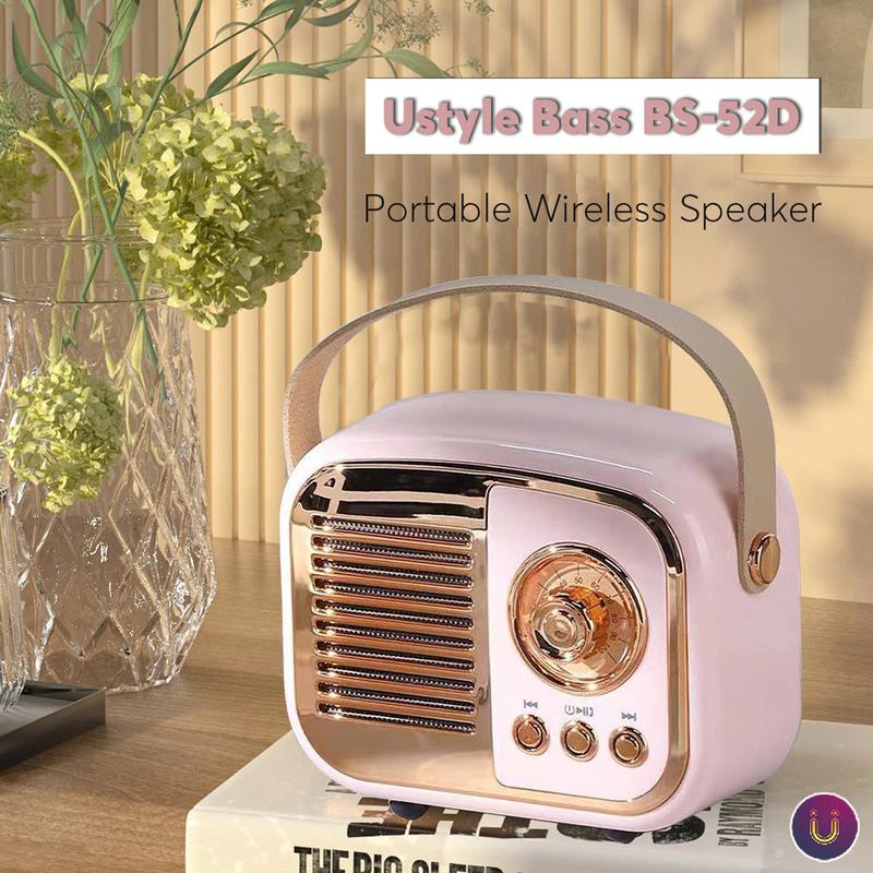 Loa Bluetooth Mini Ustyle 52D Phong Cách Retro Chất Lượng Âm Thanh Vượt Trội Loa Nghe Nhạc Cho Điện Thoại Máy Tính