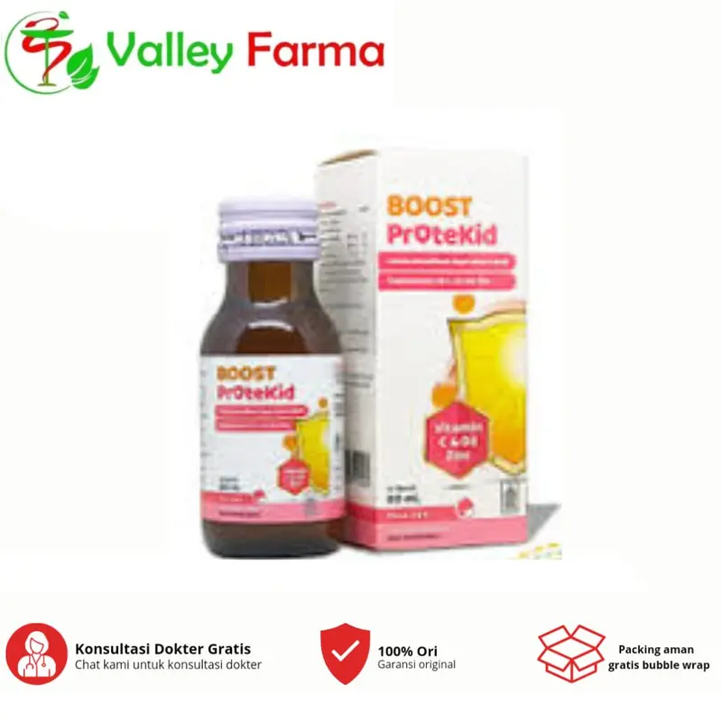 Boost ProteKid - syrup 60 ml - suplementasi vitamin c, d3 dan zinc - imunitas lengkap untuk anak 0