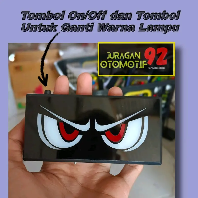 Lampu Variasi Sepeda Mata dengan 7 Mode Warna, Baterai Tanam, dan Garansi 1 Bulan aksesoris sepeda bmx Outdoor Stang 1