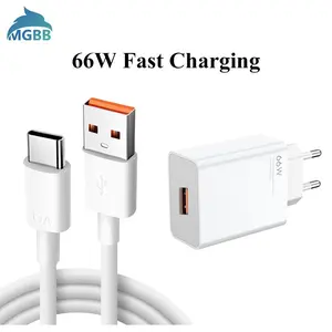 Charger 66W 6A Charge Fast Charging Micro USB & Type C