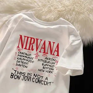 Nirwana gaya Eropa dan Amerika kaos oversize wanita| T-Shirt 100% Cotton|Baju Atasan Wanita Terbaru|kaos korean style wanita|kaos oversize wanita korean |Kaos Putih|5.8