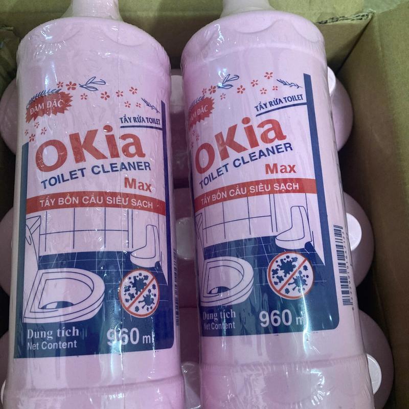 Combo 2 Chai Tẩy Đậm Đặc Bồn Cầu Okia Max Thái Lan 960ml Tậy Sạch Ron Gạch Tẩy Ố Vàng