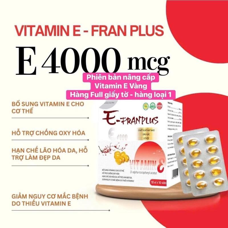 [ Hàng Chuẩn LOẠI 1 ] CHÍNH HÃNG - Viên uống VitaminE Vàng 4000mcg -100 viên dạng viên Hữu cơ thực phẩm chăm sóc sức khỏe