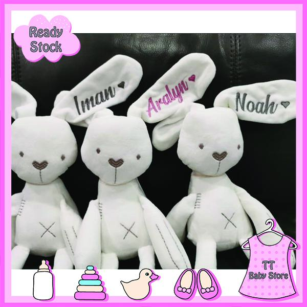 Bunny Personalized Embroidery Sulam Nama Hadiah Gift Baby Soft Toy Sulaman