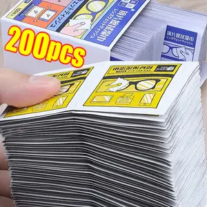 10/200Pcs Glasses Anti-fog Cleaner Disposable Cleaning Pads Traceless Quick Drying Phone Screen Wipes Remove Oil Dust Removal