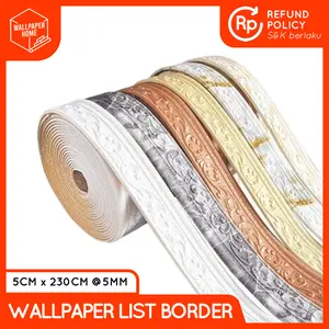 Wallpaper Lis Border Dinding 5cm x 230 cm Motif Timbul XPE Foam Anti Air Anti Noda