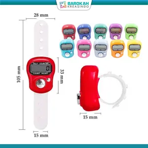 Tasbih Digital Alat Hitung Led Jari - Counter Tally Tasbeh Ibadah Mini - Alat Hitung Digital Tasbih  - Tasbih Elektronik - Alat Hitung Jari - Souvenir