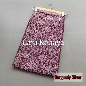 Rok Songket Span Jadi Karet Kiri Kanan Dan Resleting Belakang Wanita Semi Palembang Motif Songket Palembang