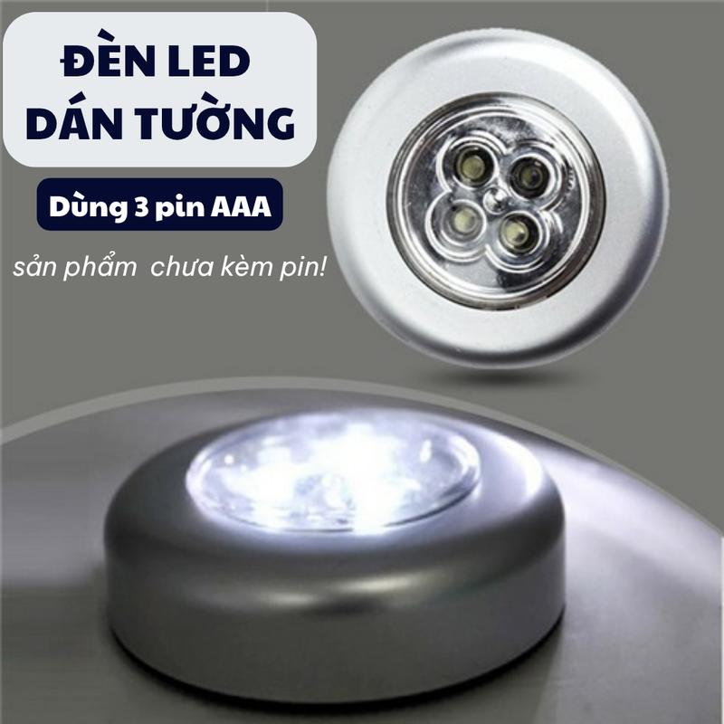 Đèn LED Dán Tường 3 Bóng Tròn Sử Dụng Pin AAA Tiện Dụng Kích Thước Nhỏ Gọn Trọng Lượng Nhẹ Tiết Kiệm Điện Hiệu Quả