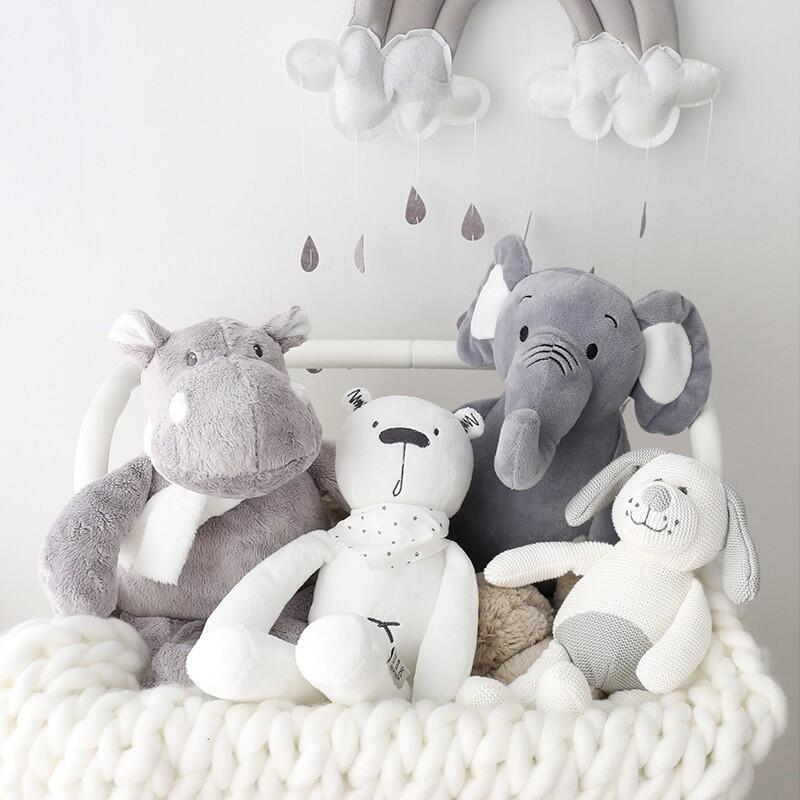 Product Introduction of Animal Plush Toy Cute Elephant Bear Hippos Dolls Stuffed Soft Toys For Kids 0