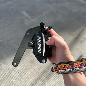 ￼Paket Kaliper Nissin Samurai kiri Plus Breket 220mm Dan 260mm buat motor Beat, Vario, Scoopy, Genio Spacy PNP motorcycle