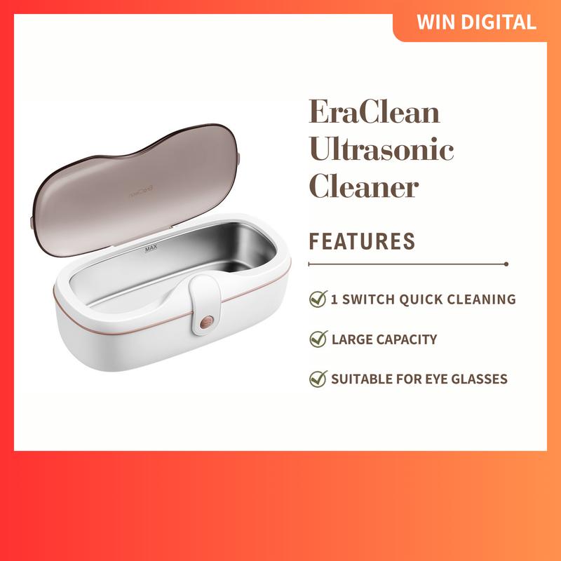 EraClean Ultrasonic Cleaning Machine Glasses Washing Dentures Baby Products Makeup GL01 0