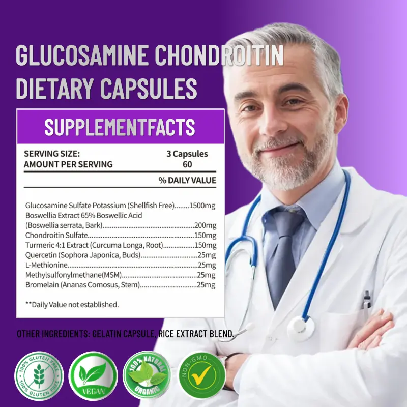 Glucosamine Chondroitin 1500 mg - Mendukung kesehatan tulang, anti penuaan dan mencegah osteoporosis 3