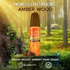 [PROMO] Makarizo Hair Energy Scentsations Hair Fragrance Amber Wood 100 mL Parfum Rambut / Perfume / Wangi