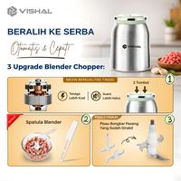 Gambar VISHAL Chopper Blender Serbaguna 2 Liter Wadah Kaca Tebal untuk Menggiling Daging Bumbu Halus Sayur dan Buah Praktis - VS-1901 dari VISHAL Kab. Tangerang 2 Tokopedia