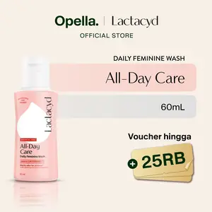 Lactacyd All Day Care Feminine Wash 60mL - Pembersih Kewanitaan untuk Melindungi dari Gatal dan Iritasi