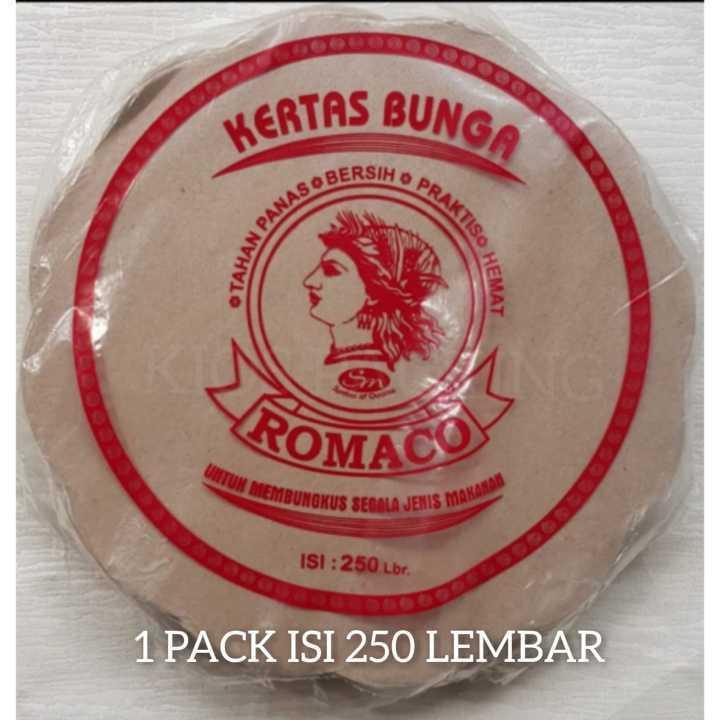 Kertas Nasi Bunga Coklat Alas Piring Isi 250 lembar Romaco 1