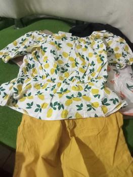 Product Review of Baju setelan anak perempuan bahan:katun-pakaian anak cewek 2-13th Celana Set Fashion from D**🐝 0