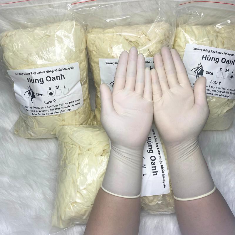 1 Kg Găng Tay Cao Su Latex Dài 30cm Nhập Khẩu Malaysia