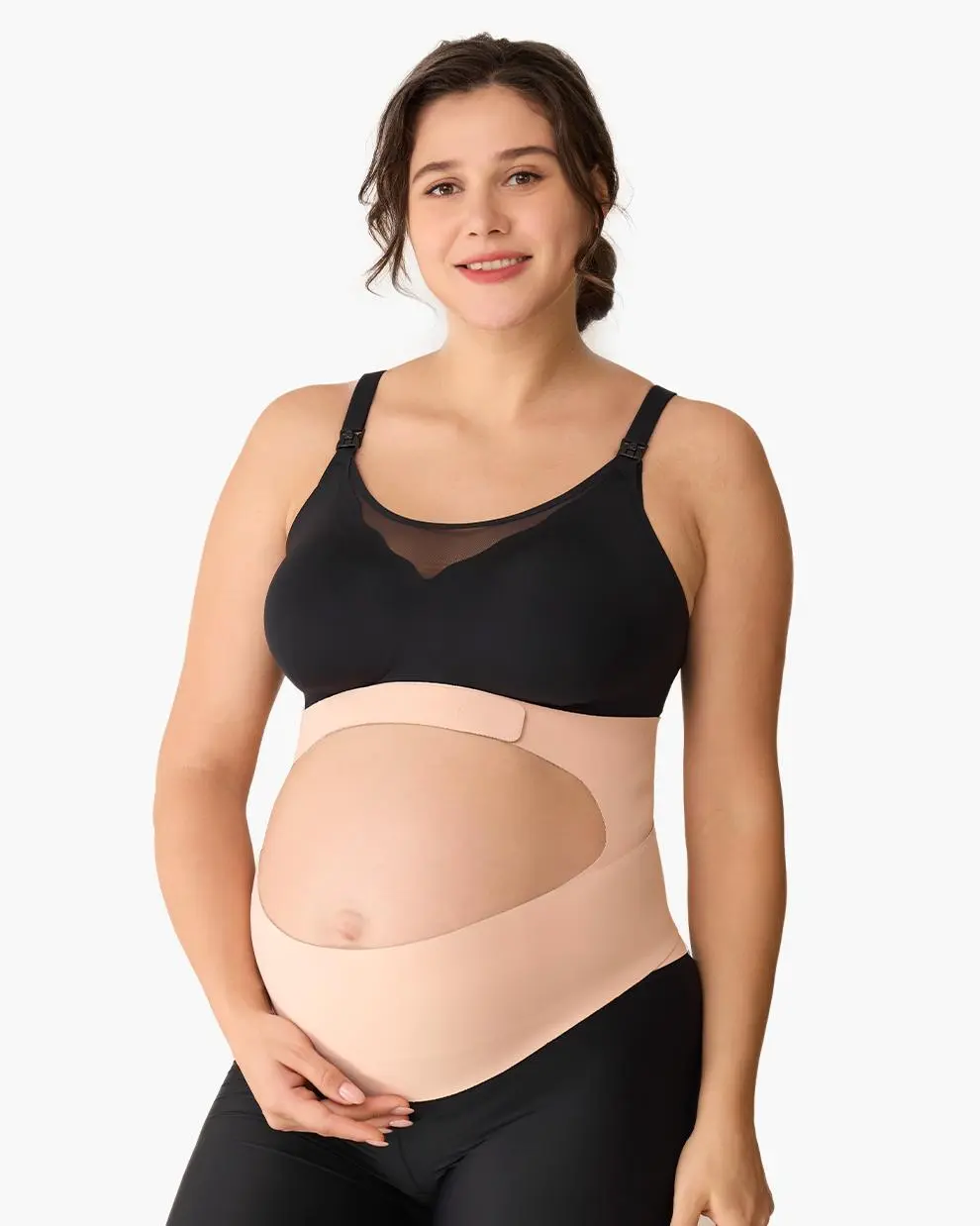 Momcozy Pregnancy Belly Band, CozySupport Ergonest Maternity Belly Band, Invisible Pregnancy Belt for Back, Abdomen, Waist