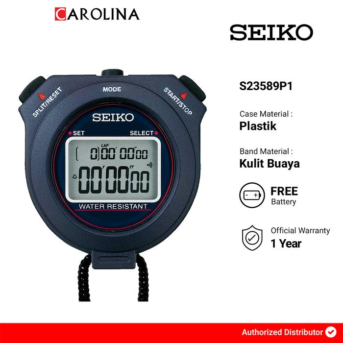 Gambar Stopwatch SEIKO Digital S23589P1(SW) dari Carolina Watch Official Shop Kota Administrasi Jakarta Barat Tokopedia