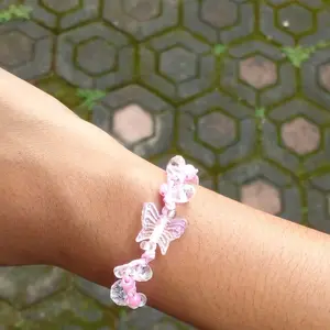 [TG059] 1Pcs - Gelang Mote Tali giok 1mm Premium