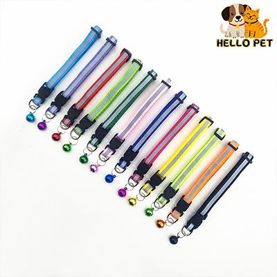 Vòng Cổ Phản Quang Cho Thú Cưng Có Chuông Khóa An Toàn Cho Chó Con Và Mèo Có Thể Điều Chỉnh 19-32cm Phụ Kiện Cổ
