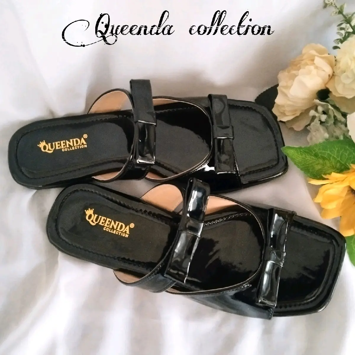 Queenda erina Flat sandal teplek mules kekinian