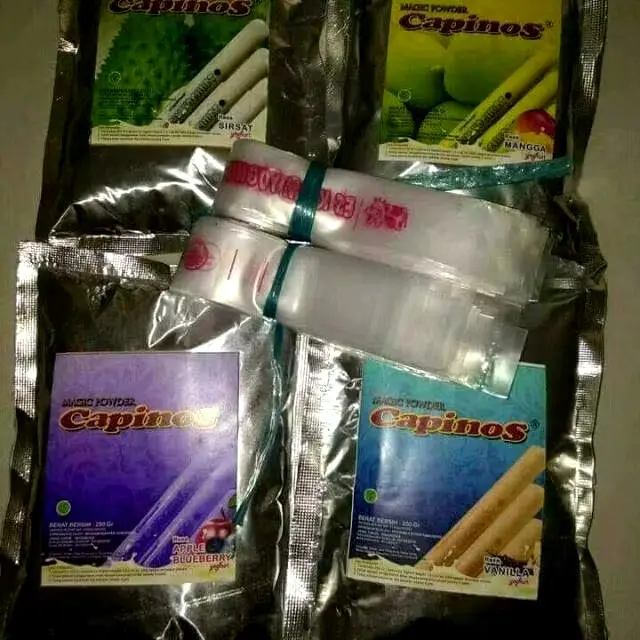 Paket usaha es yougurt 5 rasa 250 gr / paket hemat usaha es yhogurt 5 rasa gratis plastik es 100 gram Anggur Gula Jeruk Drink Mangga Stroberi Vanila 0