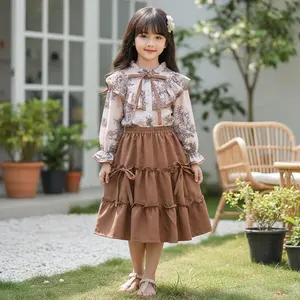 SAFA FASHION - Setelan Anak Perempuan Zania Motif Bunga Model Terlaris / Fashion Oneset Anak Perempuan Atasan dan Rok 7/8 Korean Style Terlaris