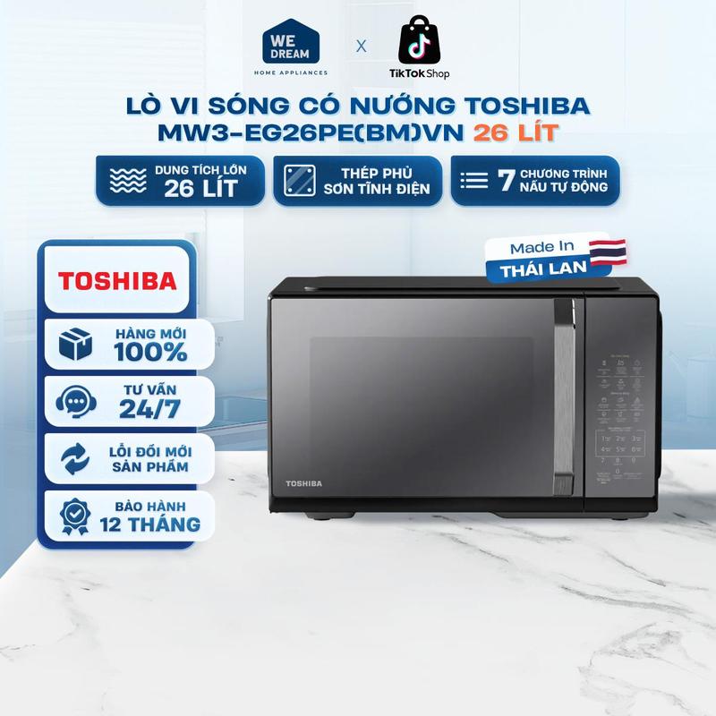 MW3-EG26PE(BM)VN - Lò Vi Sóng Có Nướng Toshiba MW3-EG26PE(BM)VN 26 Lít