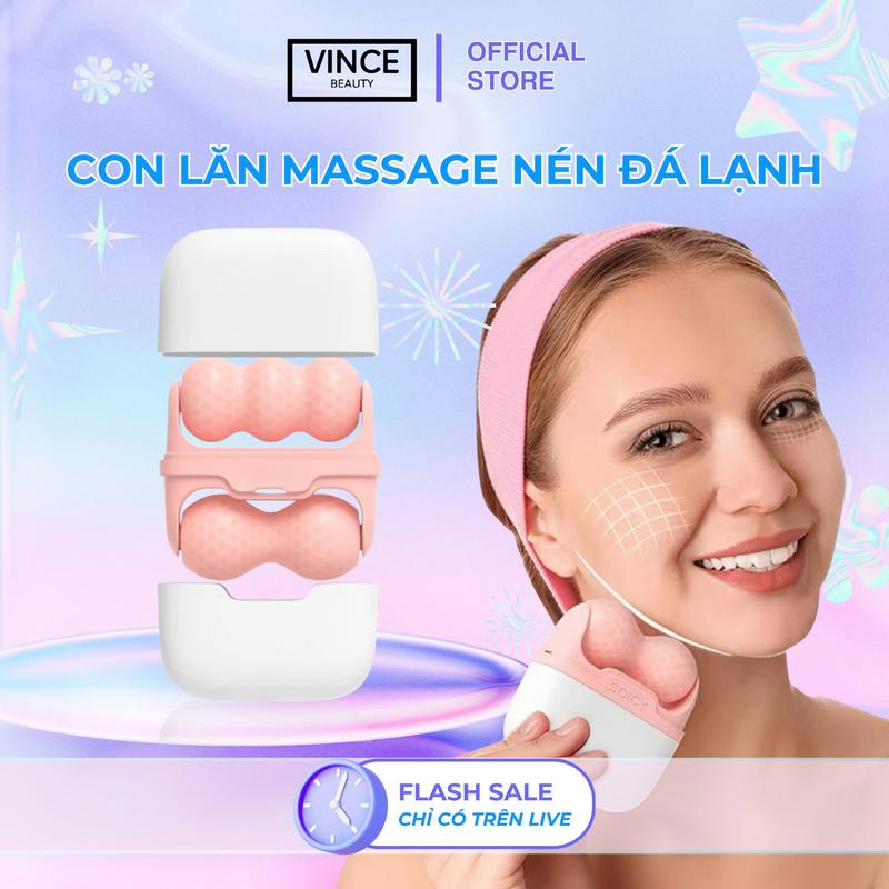 Con Lăn Nén Đá Massage Mặt 2 Trong 1 - Máy Massage Đa Chức Năng Thiết Bị Nén Lạnh Chăm Sóc Da Hiệu Quả