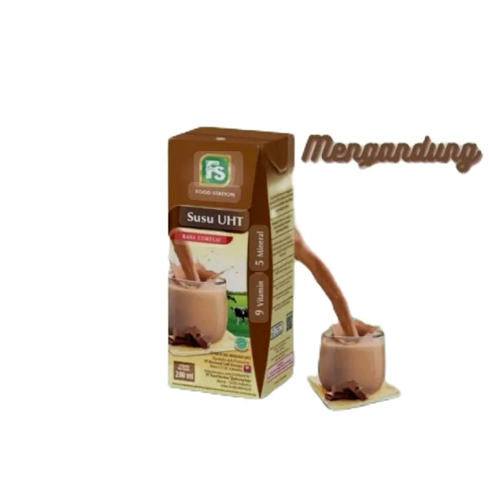 FOOD STATION SUSU UHT COKLAT 200ML ISI 24