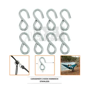 Carabiner S Hook Hammock Stainless Steel Kaitan Pengait Hammock