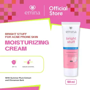 [NJ Gift Not For Sale] Emina Bright Stuff for Acne Prone Skin Moisturizing Cream 20 ml