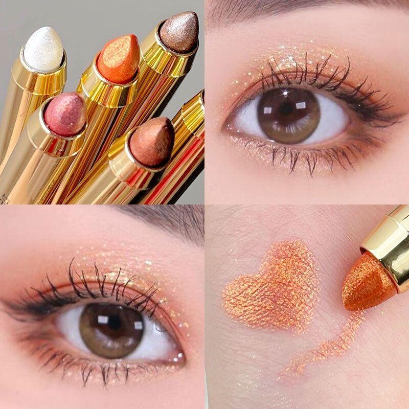  Eyeshadow Pearlescent Eyeliner Smooth Glitter Pen Nằm xuống Độ sáng Đầu đôi Eyeshadow Stick Trang Điểm Nữ Phấn Mắt Bảng Phấn Mắt Trang Điểm Mắt Nhũ Mắt Đánh Mắt Women 