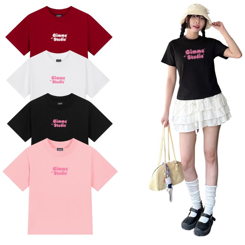 [Hàng Mới] Áo BabyTee Gimme - Gimme Studio - Premium Cotton Sợi Đôi 250gsm - 2 Chiều Cổ Tròn