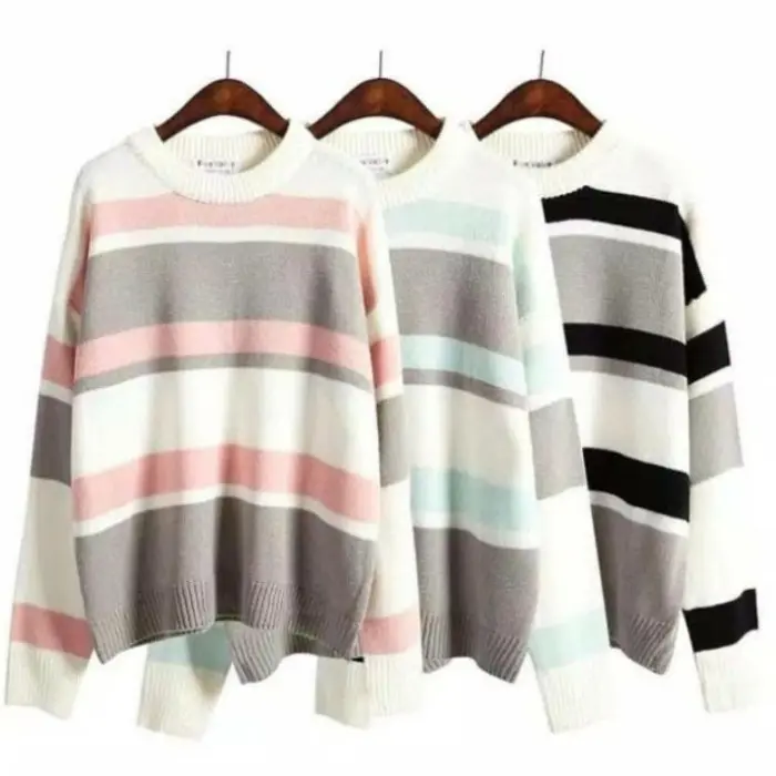 Atasan Wanita Rajut Tshirt Knit Dreamy - Bahan Tebal & Halus All Size Fit
