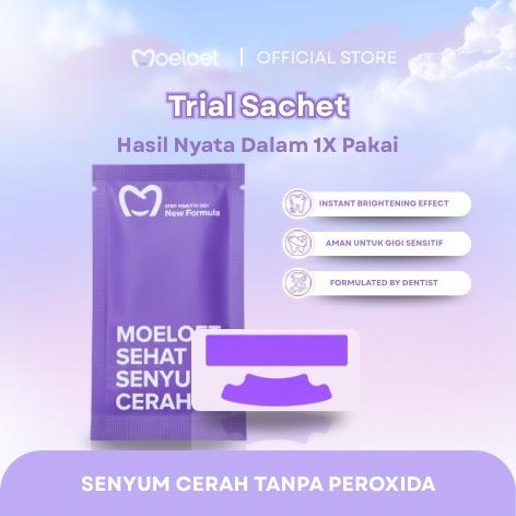 Gambar Moeloet Trial Sachet Whitening Purple Strip | Cerah tanpa Peroksida dari Moeloet Kota Bandung Tokopedia