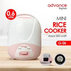 Advance Digitals - Mini Rice Coocker G06 - Rice coocker kecil untuk anak Kosan - Berdaya kecil/Low watt Listrik